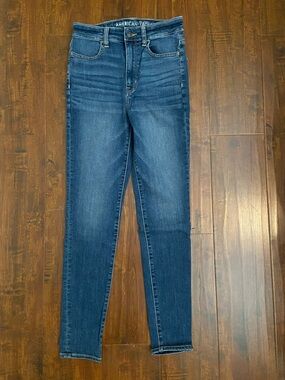 American Eagle Outfitters Blue High-Rise Skinny Jeans